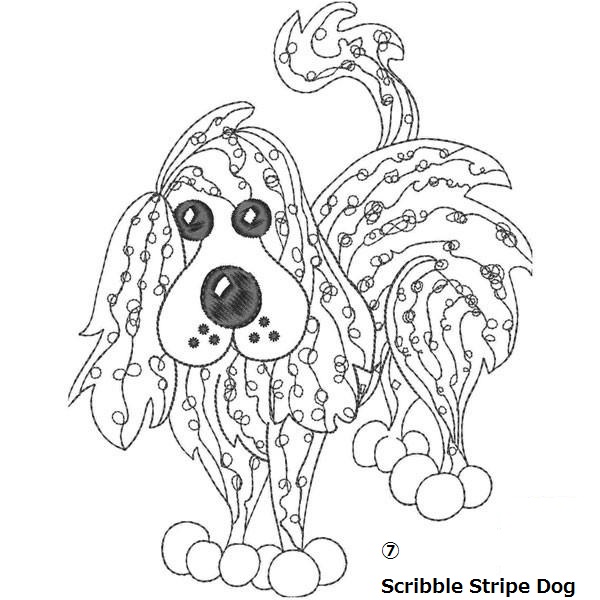 Scribble Stripe Dog
